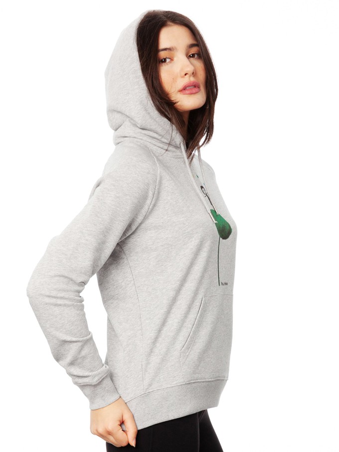 Rainbow Jongleuse Hoodie heather grey from FellHerz T-Shirts - bio, fair & vegan