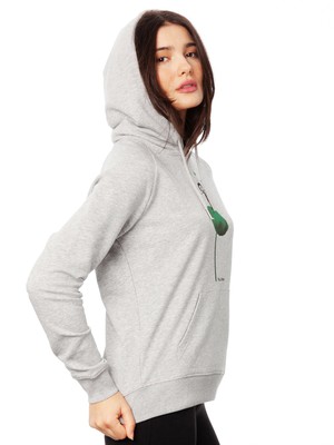 Rainbow Jongleuse Hoodie heather grey from FellHerz T-Shirts - bio, fair & vegan