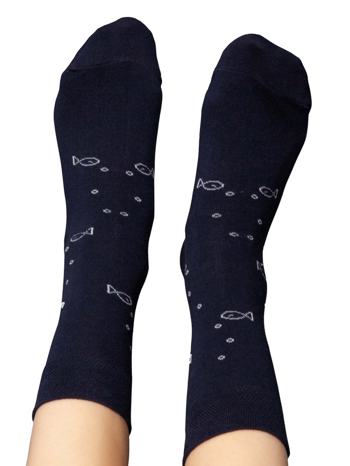 Socken mit Bio-Baumwolle Anker midnight from FellHerz T-Shirts - bio, fair & vegan