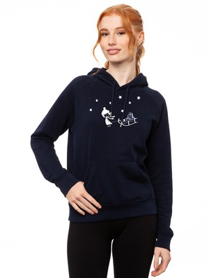 X-Mas Schlitten Hoodie navy from FellHerz T-Shirts - bio, fair & vegan