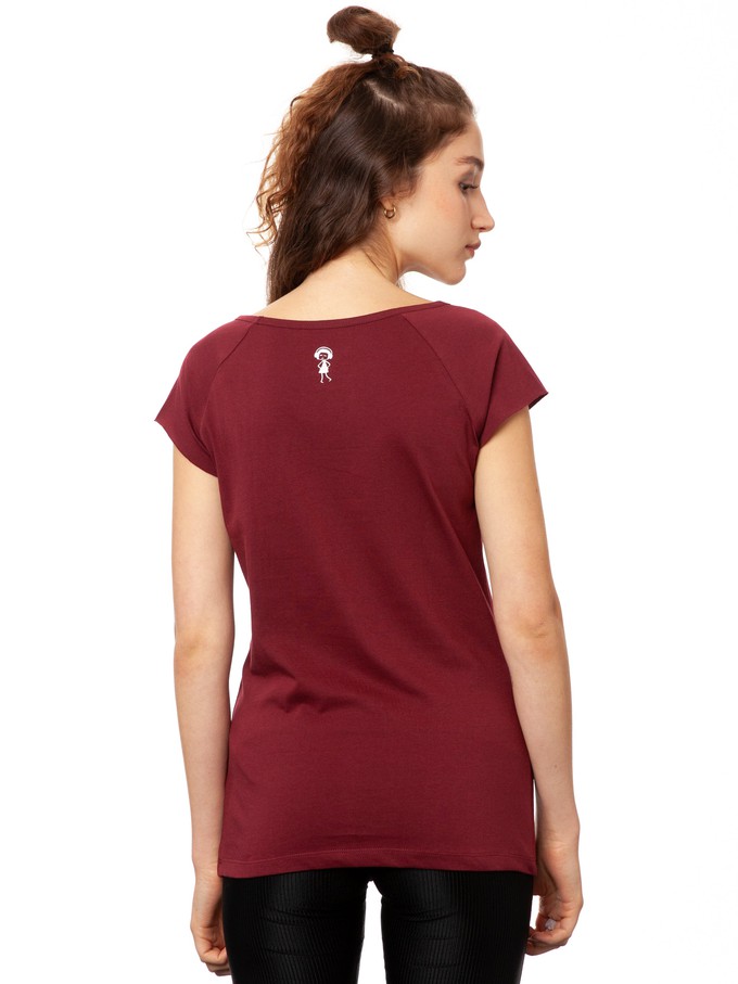 Kranichflug Cap Sleeve ruby from FellHerz T-Shirts - bio, fair & vegan