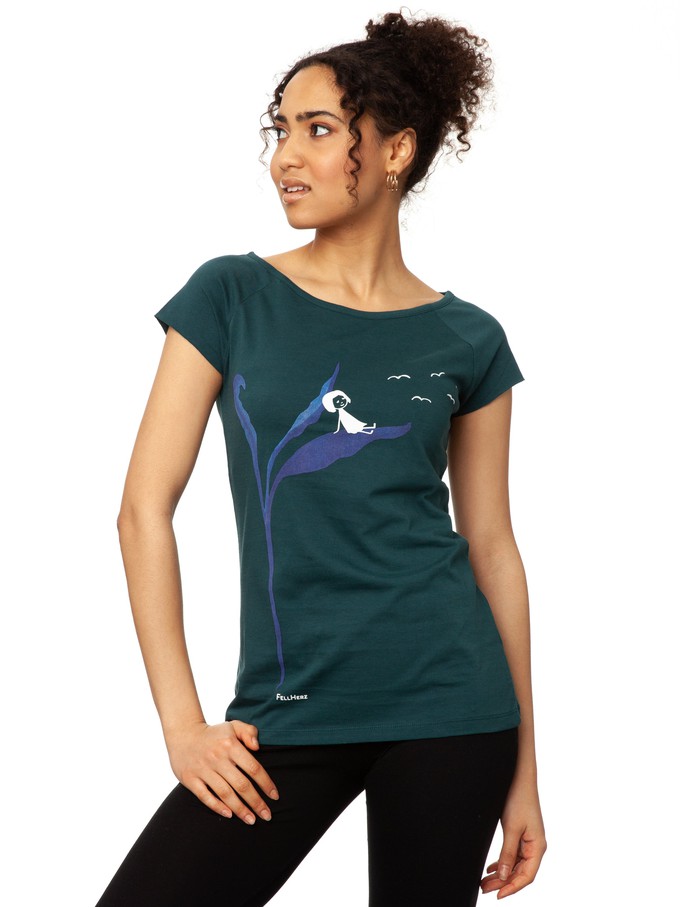 Relaxn Cap Sleeve deep teal from FellHerz T-Shirts - bio, fair & vegan