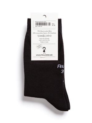 Socken mit Bio-Baumwolle schwarz from FellHerz T-Shirts - bio, fair & vegan