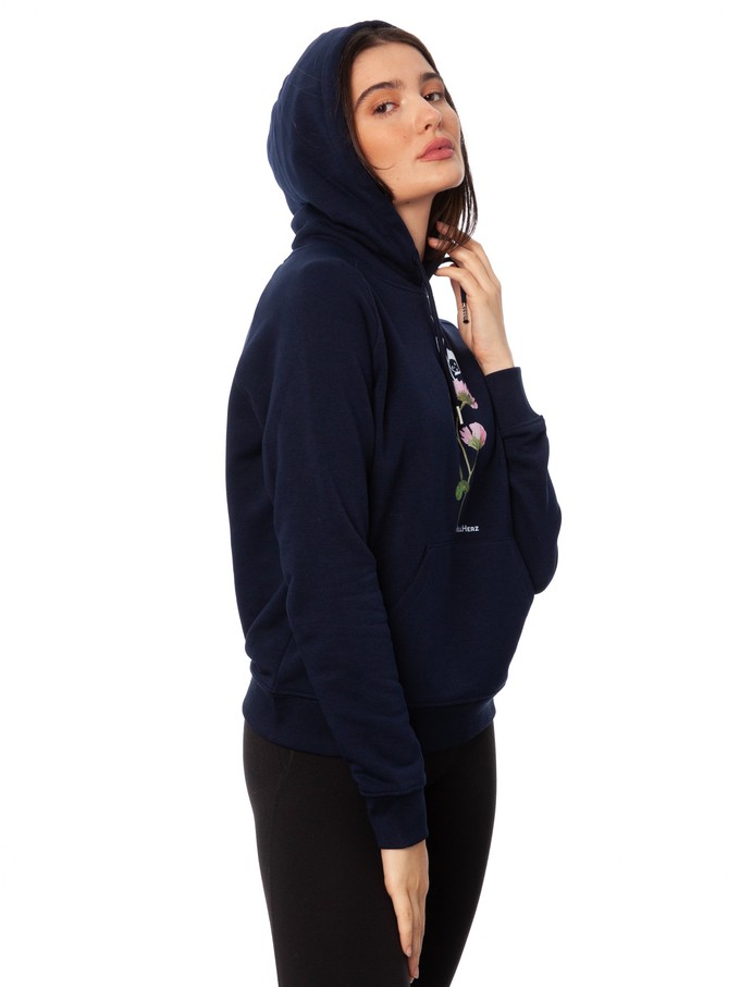 Glücksklee Hoodie navy from FellHerz T-Shirts - bio, fair & vegan