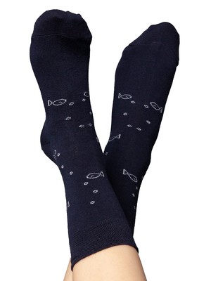 Socken mit Bio-Baumwolle Anker midnight from FellHerz T-Shirts - bio, fair & vegan