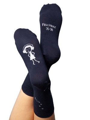 Socken mit Bio-Baumwolle Anker midnight from FellHerz T-Shirts - bio, fair & vegan