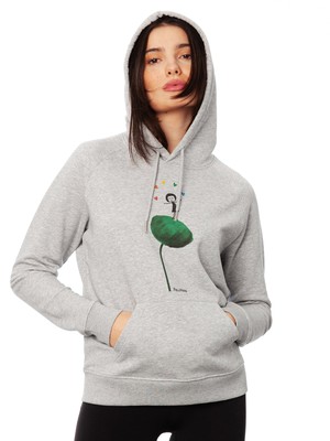 Rainbow Jongleuse Hoodie heather grey from FellHerz T-Shirts - bio, fair & vegan