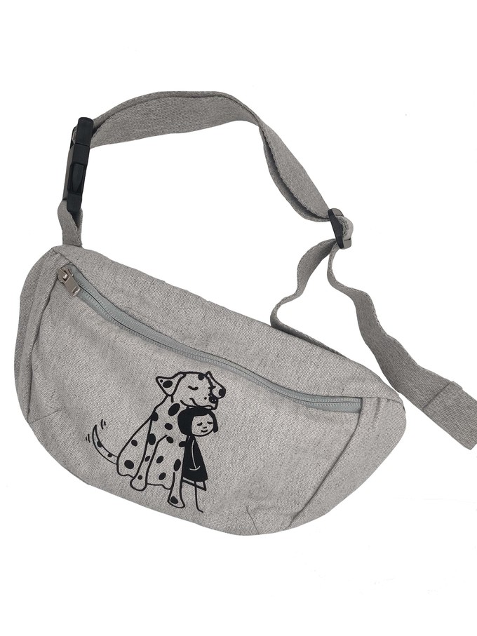 Bauchtasche Doglove grau meliert from FellHerz T-Shirts - bio, fair & vegan