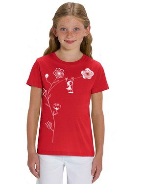 Schaukelmädchen Kids T-Shirt red from FellHerz T-Shirts - bio, fair & vegan