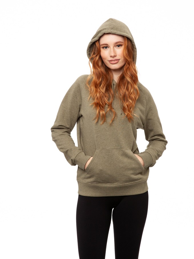 Hoodie Heather Khaki from FellHerz T-Shirts - bio, fair & vegan