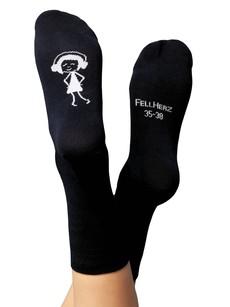 Socken mit Bio-Baumwolle schwarz via FellHerz T-Shirts - bio, fair & vegan