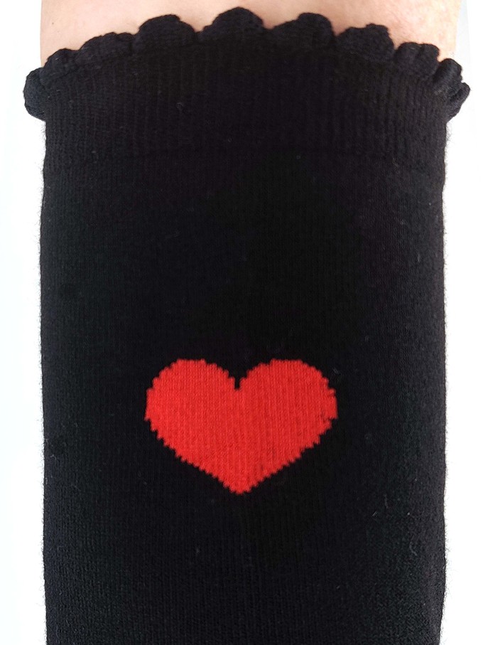 Socken mit Viskose (aus Bambus-Cellulose) Herz schwarz from FellHerz T-Shirts - bio, fair & vegan