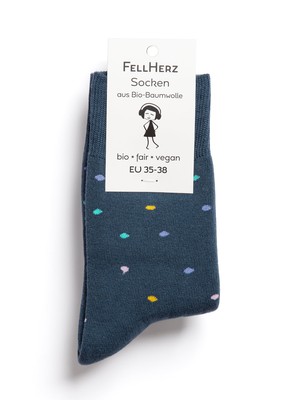 Warme Kuschel-Socken mit Bio-Baumwolle Konfetti thundercloud from FellHerz T-Shirts - bio, fair & vegan