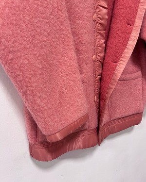 Our "ROUGE & ROSE"  Reversible wool Blanket Made COAT - M- from Fitolojio Workshop