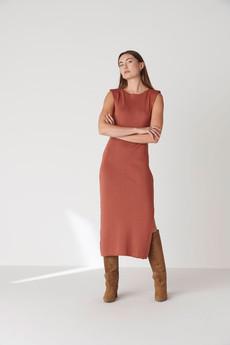 Ana dress - Copper brown via Floria Collective