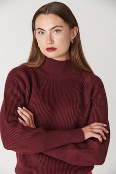 Kenna sweater - burgundy via Floria Collective