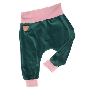 Mitwachsende Bio Nickihose Hygge mini, smaragd + rosa from Frija Omina