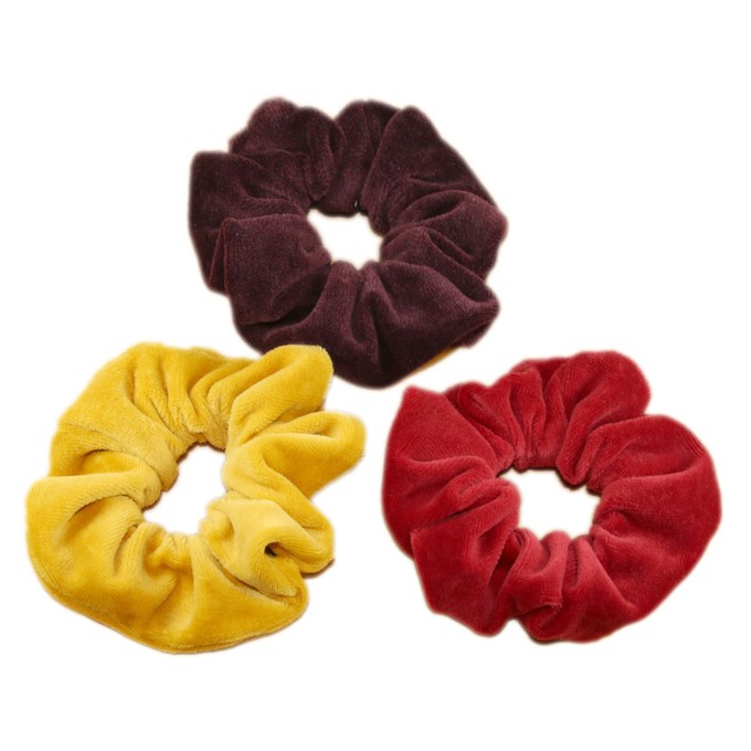 Scrunchies - Haargummis - 3er Set gelb & rot from Frija Omina