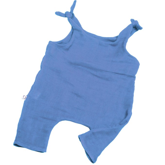 Baby-Strampler aus Bio-Musselin hellblau from Frija Omina