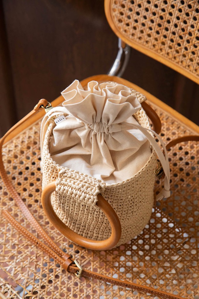 Ruth Raffia Bucket Bag from GAÂLA