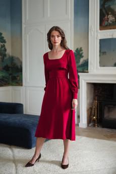 Rouge Tencel Dress via GAÂLA