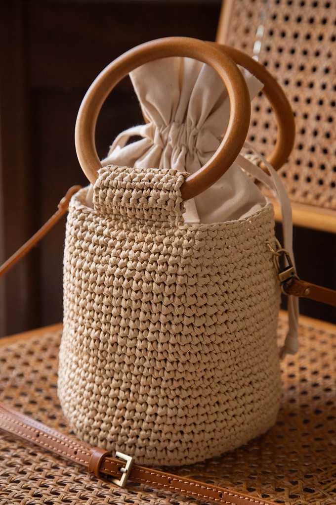 Ruth Raffia Bucket Bag from GAÂLA