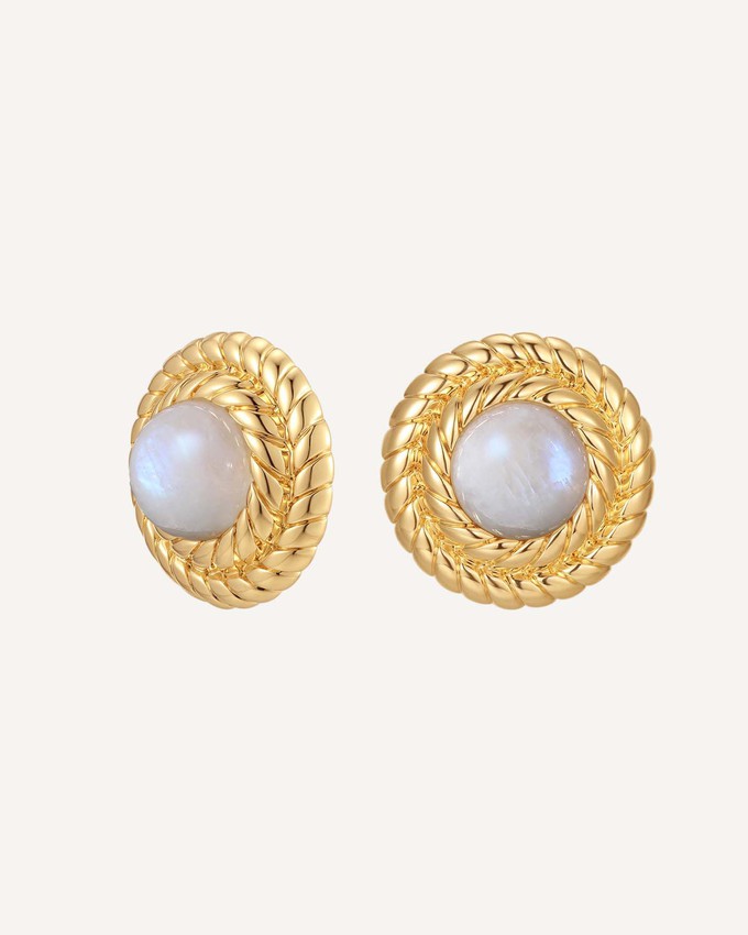 April Birthstone Earrings - Moonstone from GAÂLA