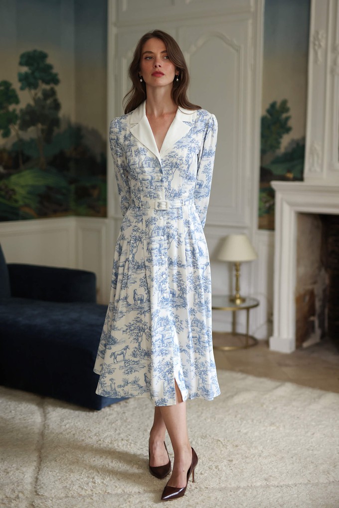 Catalina Toile De Jouy Dress from GAÂLA