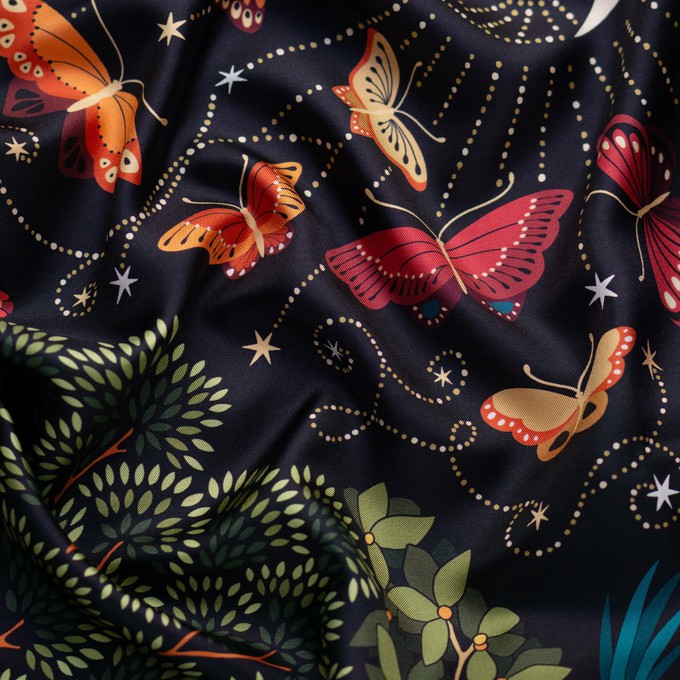 The Moon Butterfly Silk Bandana Scarf from GAÂLA