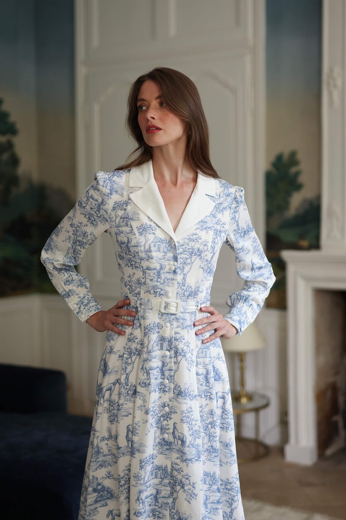 Catalina Toile De Jouy Dress from GAÂLA