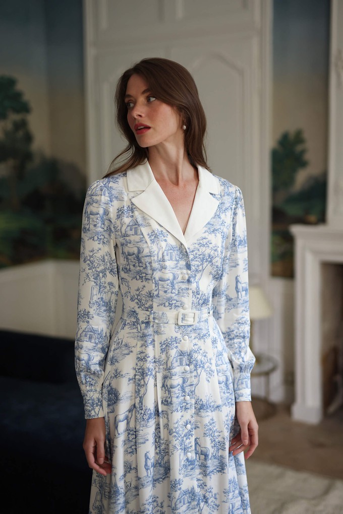 Catalina Toile De Jouy Dress from GAÂLA