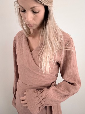 Wickelbluse – Old Blush from Glow - the store