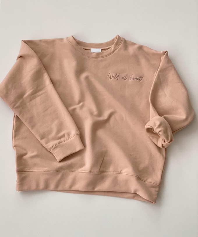 Oversize-Pullover mit Text – Sand from Glow - the store