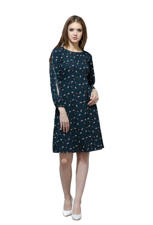 Green Full Sleeved Dress from Grab Your Garb