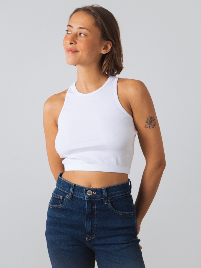 Racerback Crop Top from Honest Basics