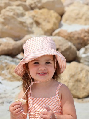 Vali Hat – Marigold Stripe from Ina Swim