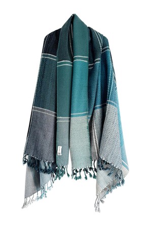 NEW! PETITE PLAID Wool Cape Tranquility from JULAHAS