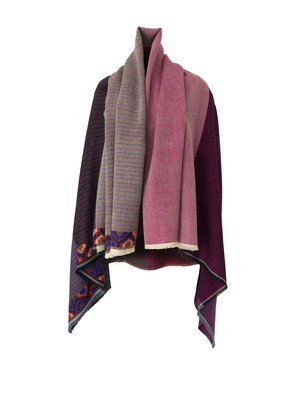 PETITE Light Wool Cape Fusion Plum from JULAHAS