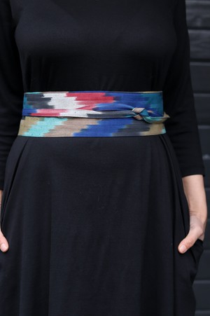 NEW! IKAT Wrap Belt Symmetry from JULAHAS