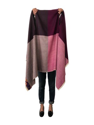 PETITE Light Wool Cape Fusion Plum from JULAHAS