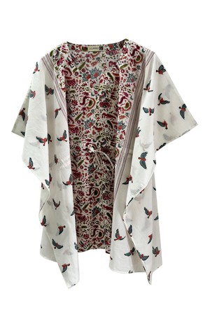 NEW! Cotton Kaftan Short Bird Red from JULAHAS