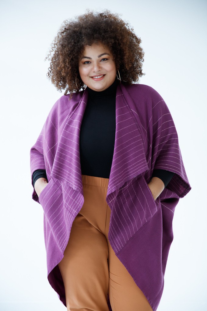 JULAHAS+ Wool Kimono Warm Plum from JULAHAS