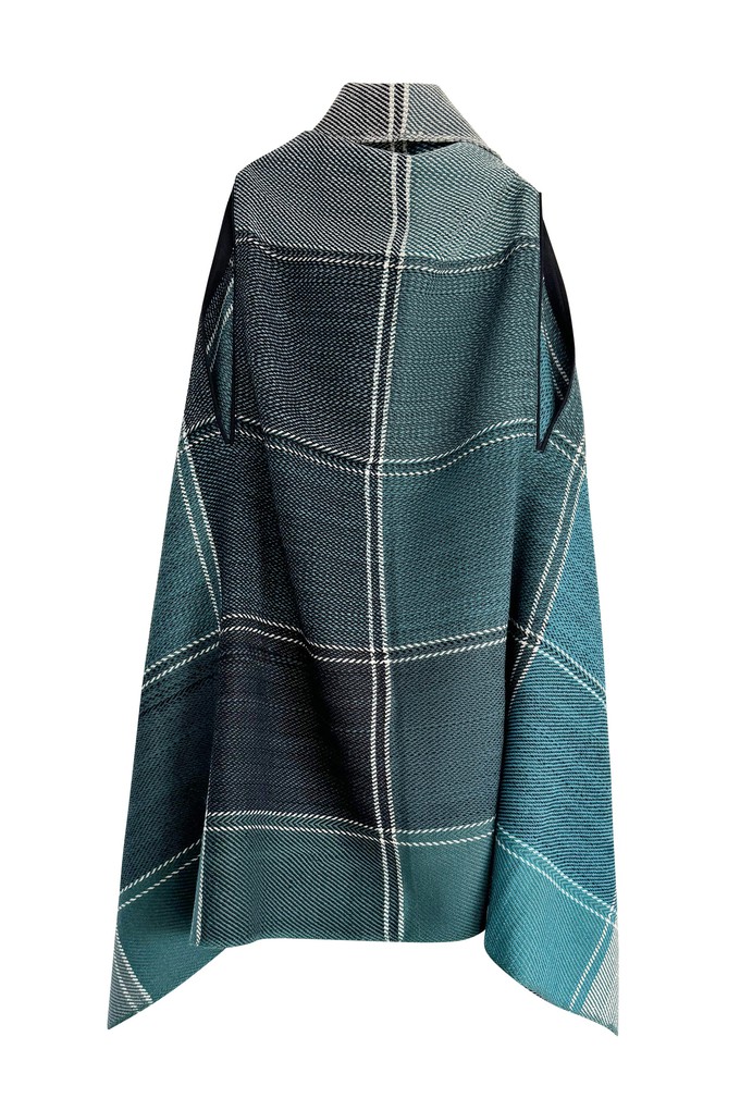 NEW! PETITE PLAID Wool Cape Tranquility from JULAHAS