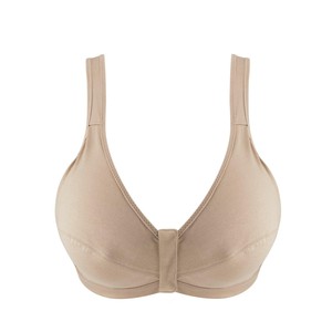 Warm Golden - Full Cup Front Closure Silk & Organic Cotton Wireless Bra from JulieMay Lingerie