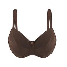 Cocoa-Underwired Silk & Organic Cotton Full Cup Bra with removable paddings via JulieMay Lingerie