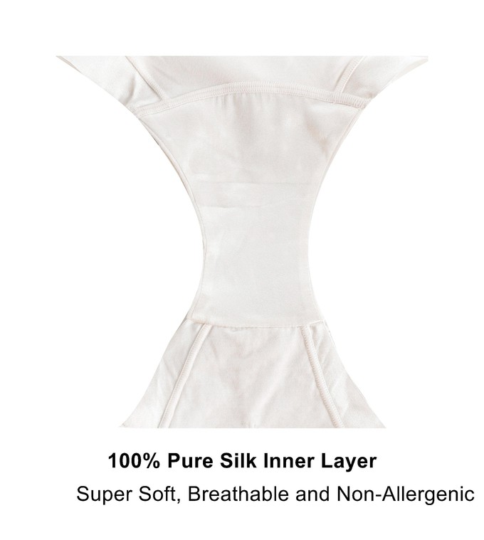 Snowdrop - Silk & Organic Cotton Full Brief in White from JulieMay Lingerie