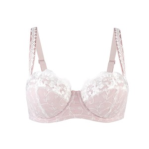 Marshmallow Lace Silk & Organic Cotton Balconette Bra from JulieMay Lingerie