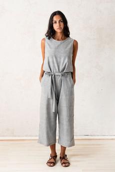 Bio-Baumwoll Jumpsuit Jalina Hellgrau via Jyoti - Fair Works