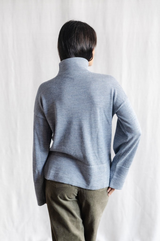 Baby-Alpaka Turtleneck Strickpullover Atico Hellblau from Jyoti - Fair Works