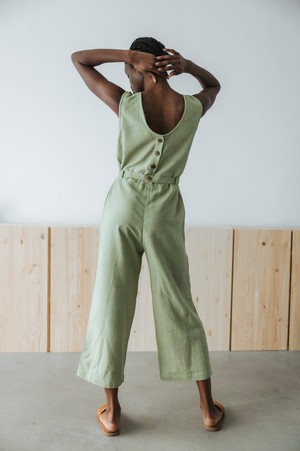 Bio-Baumwoll Jumpsuit Jalina Lindgrün from Jyoti - Fair Works